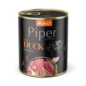 ÚJ PIPER kacsával és körtével, kutyadoboz 800 g-os